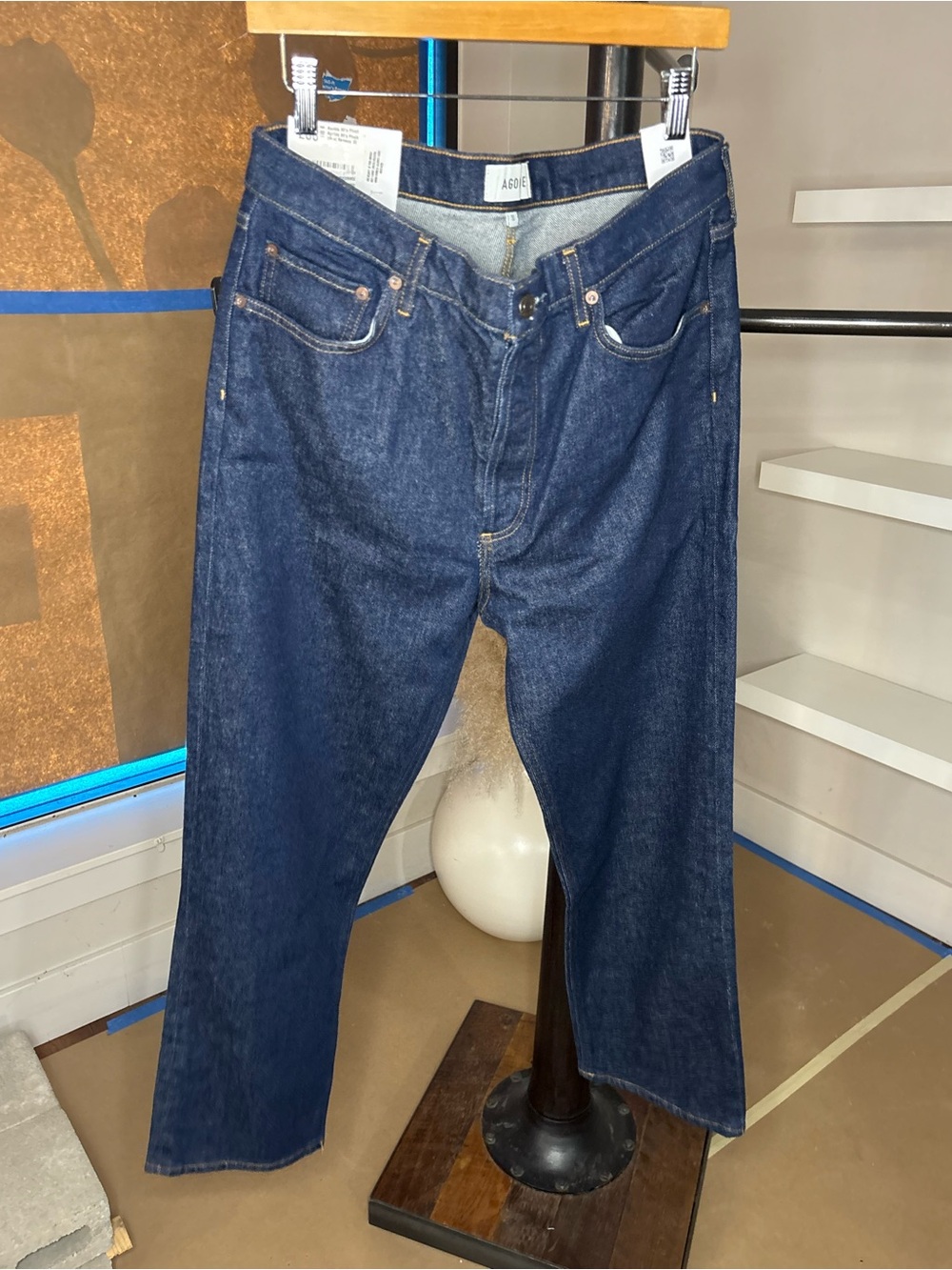 Agolde Women’s 90s Pinch Waist Reissue Indigo Relaxed Straight Jeans